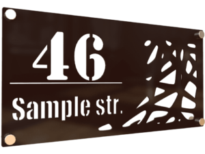 Házszám távtartós